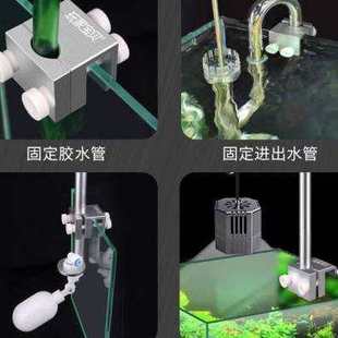 鱼缸水管固定夹换水管进出水管硬管软管固定夹铝合金牢固灯架c