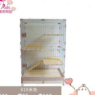 兔笼子三层兔子笼子家用超大号抽屉式兔用品养兔笼子宠物屋大别o.