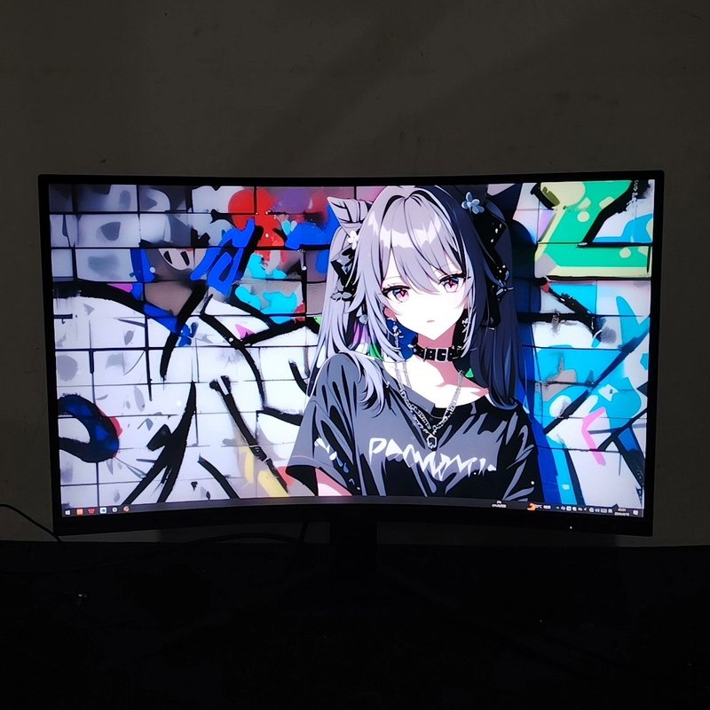 议价-可维修闲置一台 HKC CG271QK 27寸2K曲面电竞屏,24
