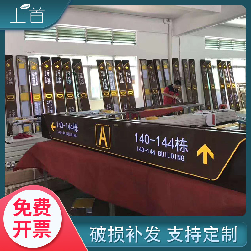 地下车库双面发光商场吊牌灯箱吊挂安全出口超市区域分类指示牌