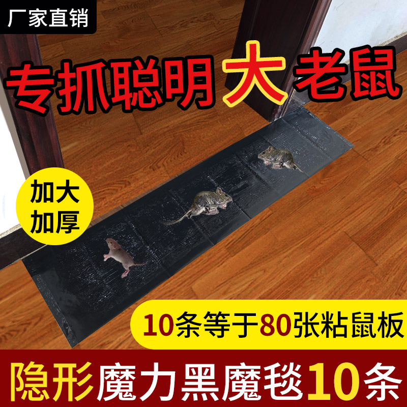 老鼠贴强力粘鼠板胶粘大老鼠夹捕鼠神器沾抓驱灭鼠家用捕捉器超强