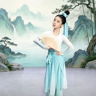 桃李杯少儿古典舞一童一扇演出服