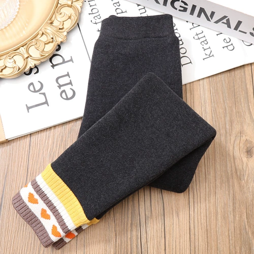 Флисовые леггинсы, зимние детские бархатные удерживающие тепло штаны, увеличенная толщина, коллекция 2023, в западном стиле
