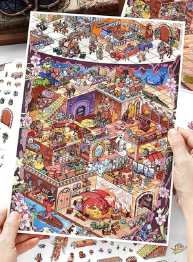 纸先生丨Infeel.Me今日营业中第三十七弹造景贴纸立体贴纸复古手账装饰拼贴画微缩造景新潮解压趣味