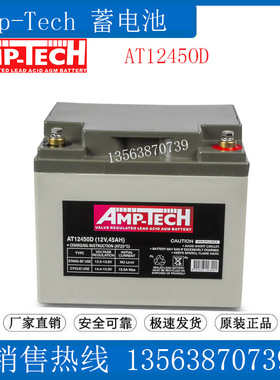 AMP-TECH蓄电池12V45AH AT12450D 应急储能 医疗设备/UPS/直流屏