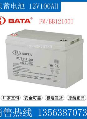 鸿贝蓄电池FM/BB12100T UPS/EPS直流屏应急电源 BABT电瓶12V100AH