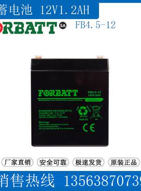 FORBATT蓄电池 FB4.5-12 12V4.5AH 电瓶 医疗仪器 照明 电梯应急