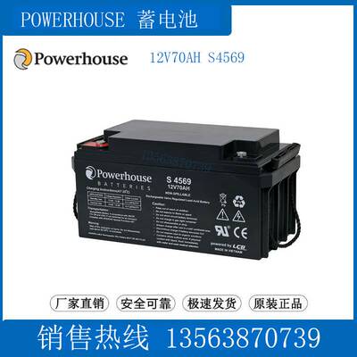 Powerhouse蓄电池12V70AH 电瓶 (S 4569) 医疗设备/UPS/照明/监控