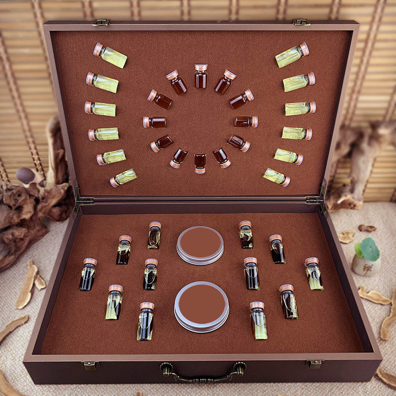 灵芝药油全身经络疏通肩颈胸部淋巴养生套盒舒缓按摩精油美容院用