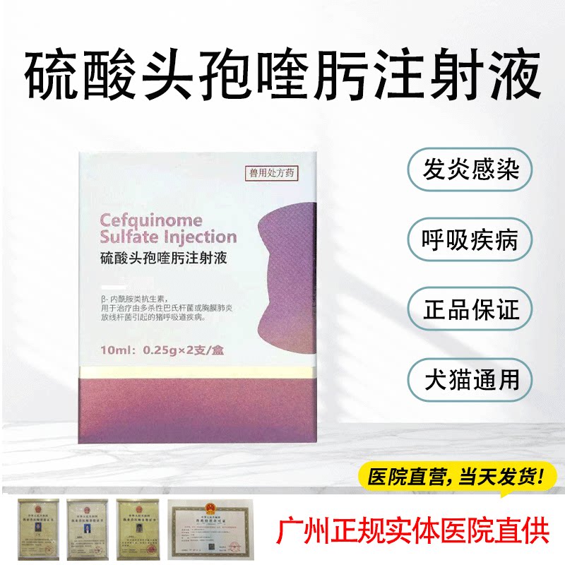 头孢喹肟注射液兽用疱疹杯状病毒狗特色药品