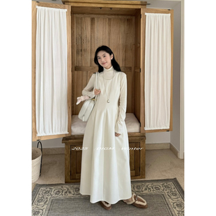 DIGM2025十三行秋冬新款时尚百搭立体剪裁收腰显瘦加厚背心连衣裙