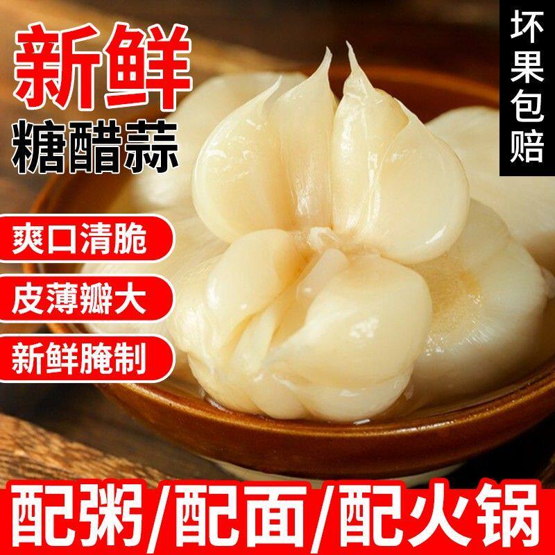 河南正宗糖蒜冰糖醋蒜高品质腌制大蒜头酸甜爽口下饭神器脆爽解腻