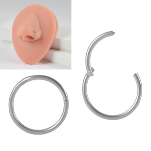 旅悦卡扣式钛钢鼻环耳环耳扣鼻中环耳骨环简约多用环穿刺饰品男女