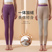 东北特厚一体打底裤 加绒加厚秋裤 女士内穿秋冬季 石墨烯护膝保暖裤