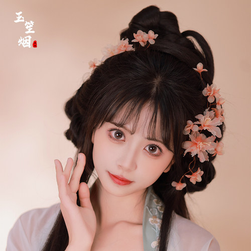 玉笙烟原创十二花神杏花汉服发饰