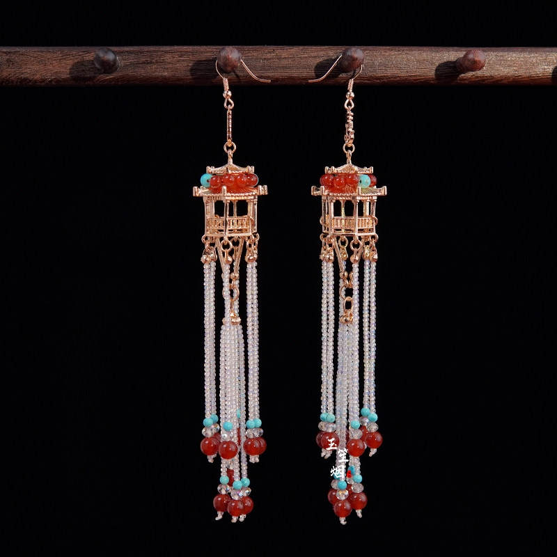 宫灯流苏新年红色耳环古风新中式耳坠复古耳饰汉服配饰2025年新款,饰品/流行首饰/时尚饰品新,耳环,淘宝优惠券,粉丝福利购,淘宝优惠卷