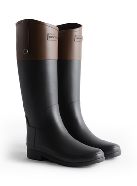 HUNTER女Refined Riding骑士靴户外防水雨鞋精致高筒长靴