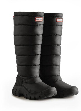 HUNTER女Intrepid无畏防寒长筒靴加厚加绒保暖防滑休闲雪地靴