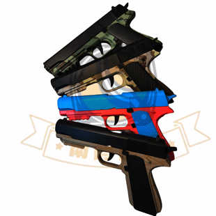 M1911连发抛壳空仓挂机玩具****沙漠之鹰反吹格洛克软弹儿童玩具****