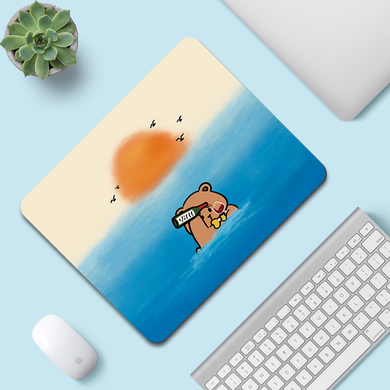 卡通创意鼠标垫电脑办公桌面垫女生ins键盘垫定制简约学生书桌垫