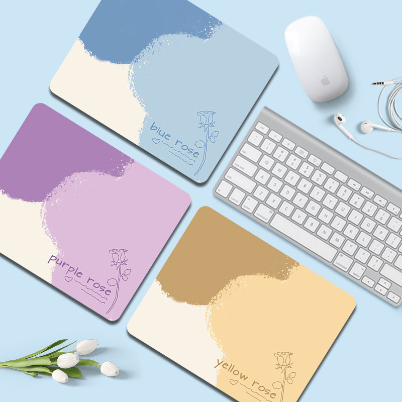 简约玫瑰鼠标垫办公护腕软垫清新学习书桌垫男女生电脑键盘桌面垫,电脑硬件/显示器/电脑周边,鼠标垫/贴/腕垫,淘宝优惠券,粉丝福利购,淘宝优惠卷