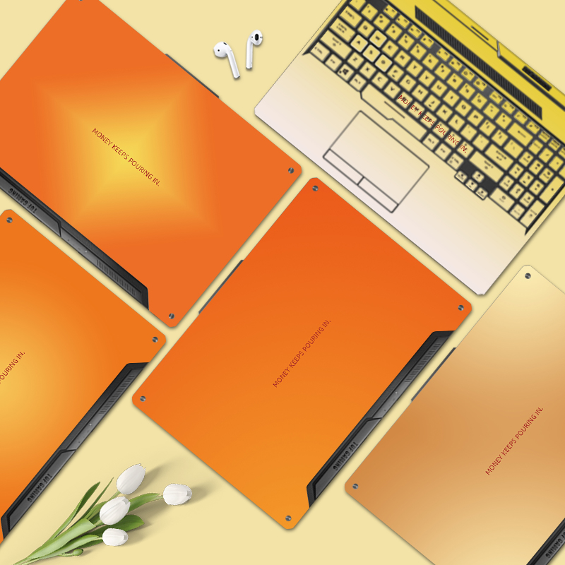 渐变电脑贴纸适用联想小新Pro142025笔记本贴膜机械革命极光X外壳保护膜华为MateBookGT14惠普戴尔红米保护膜