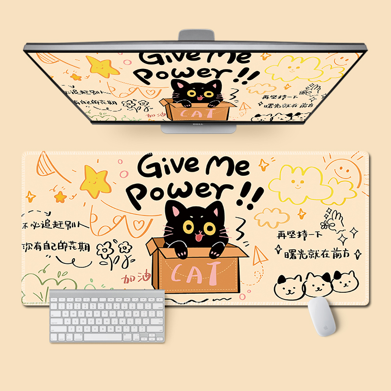 简约卡通鼠标垫加厚锁边桌垫