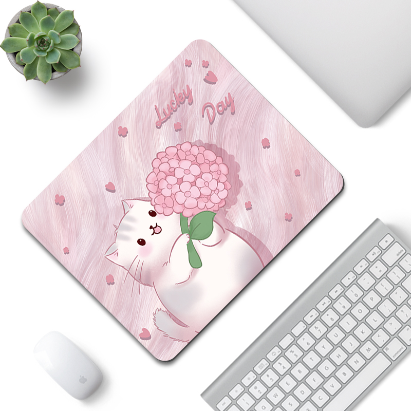 创意卡通鼠标垫电脑办公桌面垫治愈猫咪女生ins键盘垫学生书桌垫