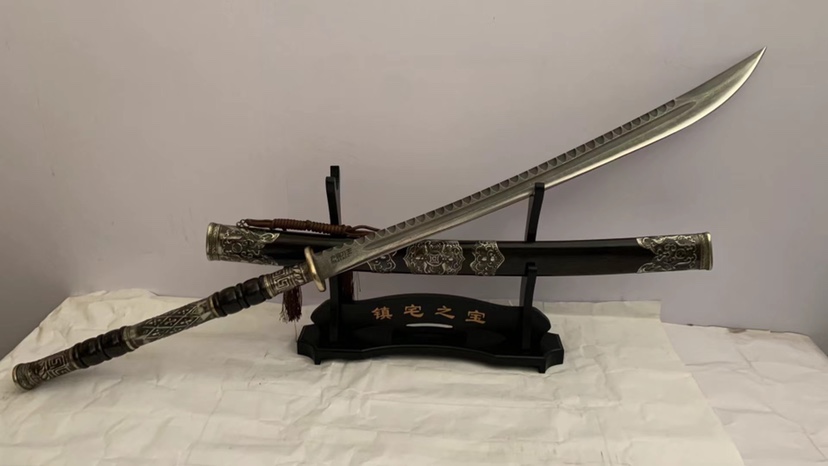 户撒非物质文化遗产纯手工锻打制作马刀 工艺品 摆件 未开刃
