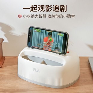 纸巾盒餐巾纸厂家家用桌面多功能收纳盒高颜值简约双层抽纸盒