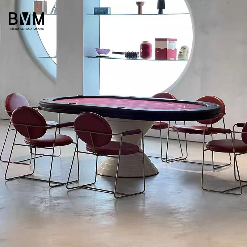bvm豪华德州扑克桌多人德扑竞技桌面筹码棋牌室别墅高端德州桌子