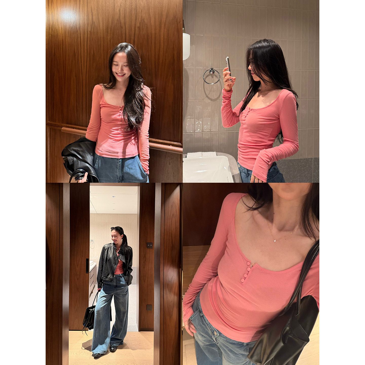daydayicy 原生曲线 修身圆领长袖针织衫女秋季气质轻熟内搭上衣图片