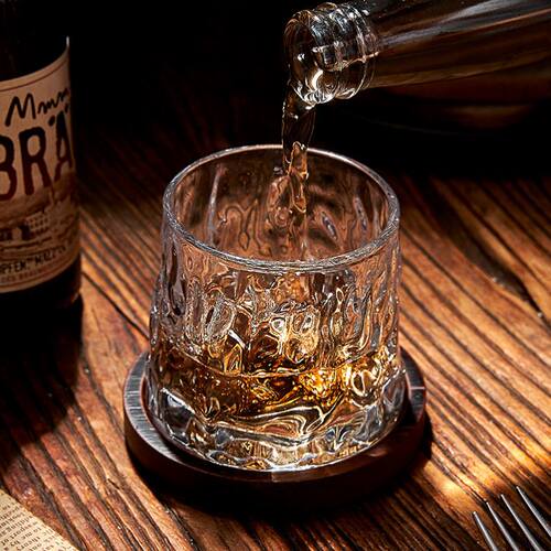 Creative crystal whisky glass set tumbler octagonal glasses