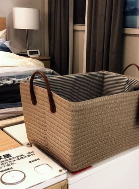 Manual Woven Storage Basket Handmade Laundry Wicker Basket