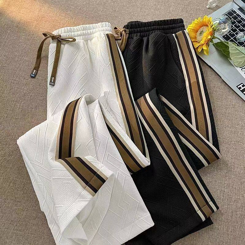 大牌外贸尾货专柜撤回清仓捡漏裤子男潮ins运动条纹宽松休闲长裤,男装,时尚防晒服,淘宝优惠券,粉丝福利购,淘宝优惠卷