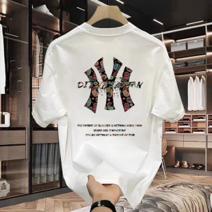 奥特莱斯~大牌外贸清仓捡漏专柜撤回 夏季短袖T恤男女士纯棉潮牌