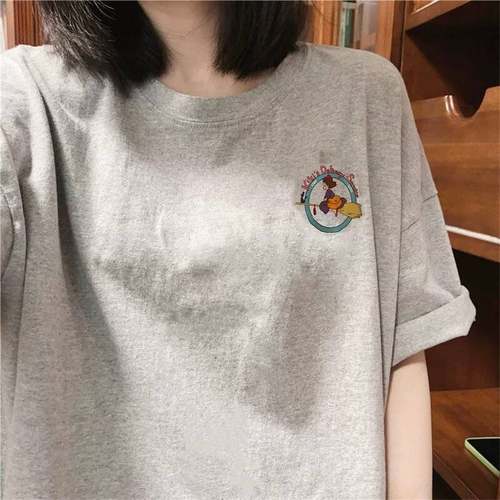 外贸出口尾货清仓捡漏~夏短袖T恤男女士ins纯棉男装女装宽松百搭