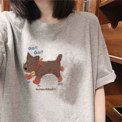 外贸撤回尾货清仓捡漏~纯棉潮牌短袖T恤男女士夏季宽松百搭上衣服