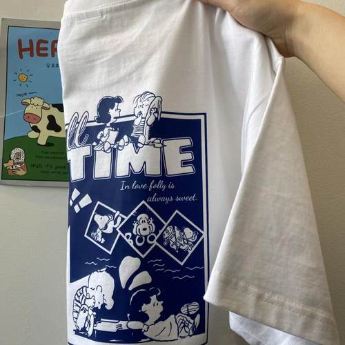 外贸撤回尾货清仓捡漏~纯棉夏季潮牌短袖T恤男装女装宽松上衣服