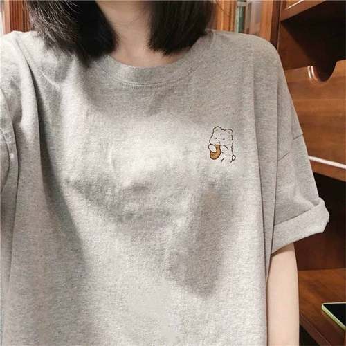 品牌外贸撤回尾货清仓捡漏~潮牌夏季短袖T恤男女士纯棉宽松上衣服