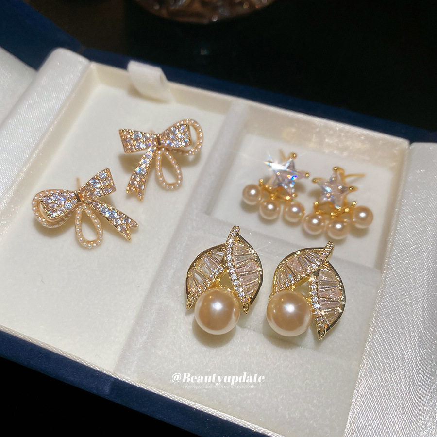 真金电镀银针锆石星星珍珠耳钉复古小众优雅耳环轻奢感耳饰女,饰品/流行首饰/时尚饰品新,耳钉,淘宝优惠券,粉丝福利购,淘宝优惠卷