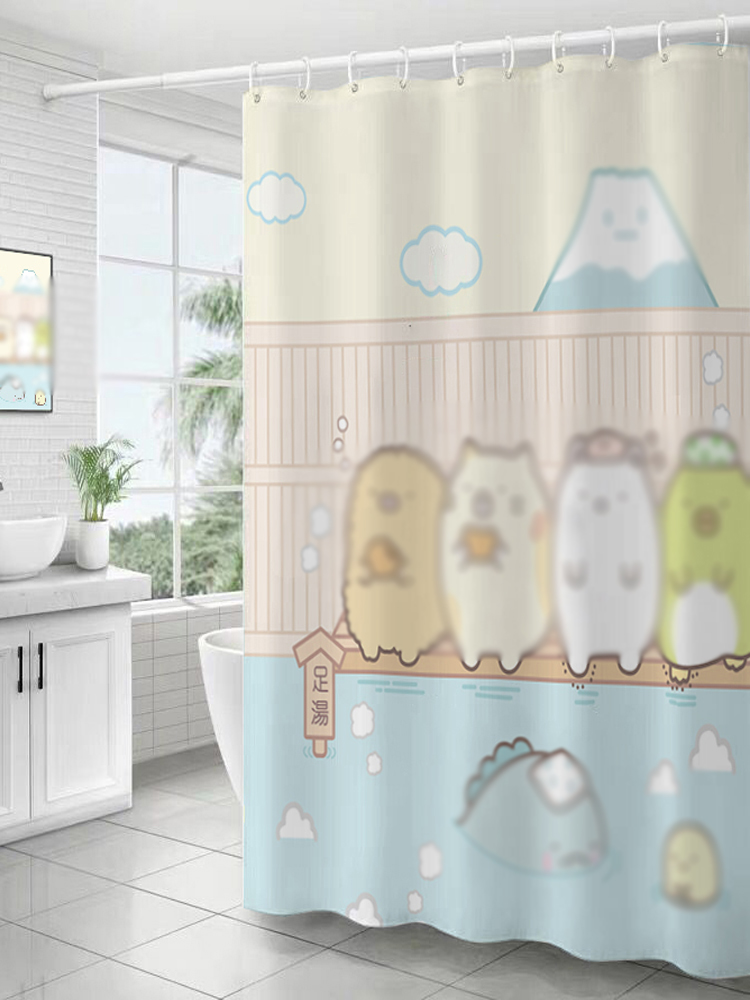 Japanese Cartoon Corner Biology TOILET Shower Curtains door curtain thickening Polyester fiber waterproof Antifungal curtain door curtain Partition curtainin the Family/Personal Cleaning Tools , Sanitary appliances/Bathroom accessories , Shower Curtains  category - from Buy2taobao.com to provide professional Taobao agent buy service