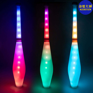 杂耍大神 LED杂耍棒 发光杂耍棒 高端杂技手技捷克抛棒