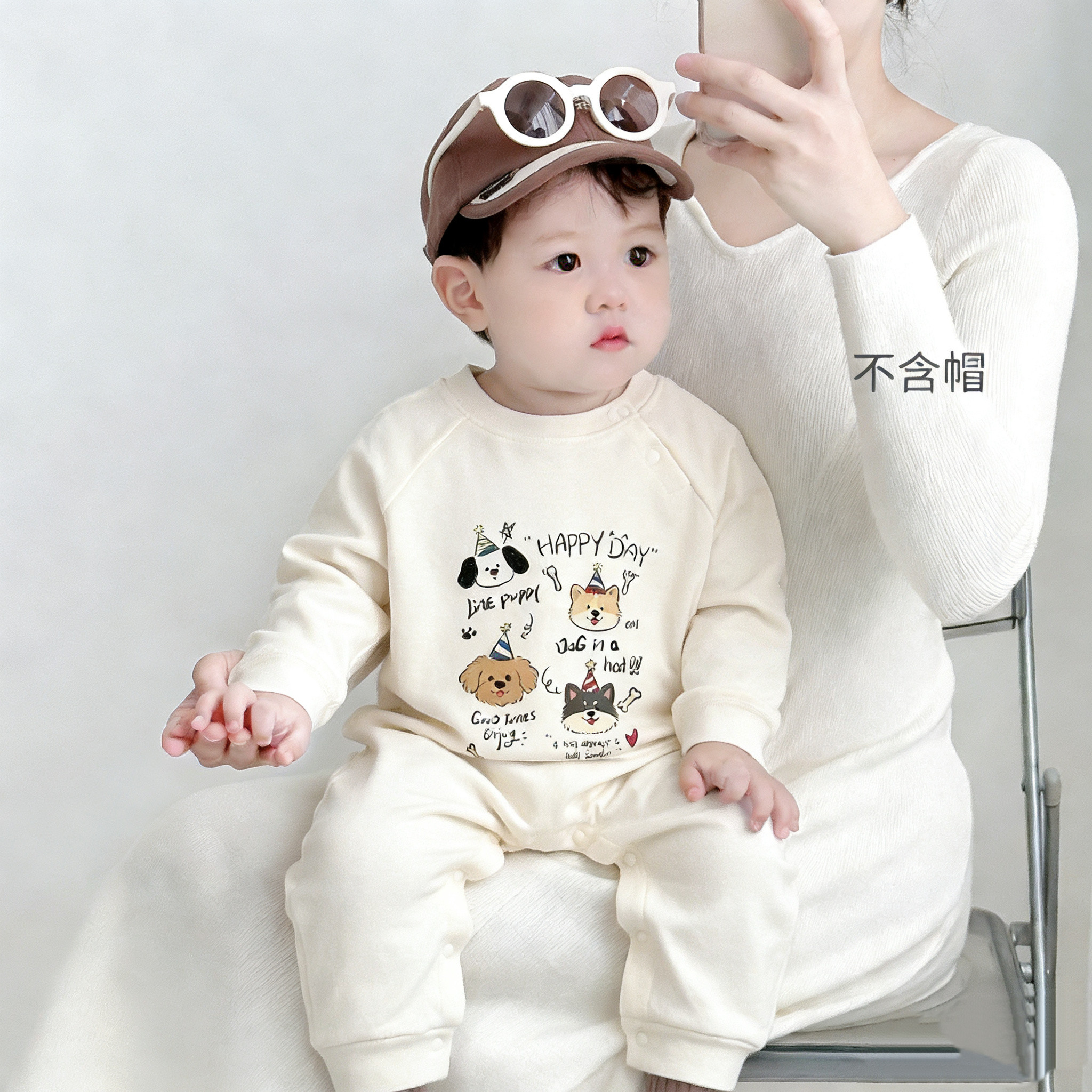 纯棉男女宝宝连体衣春秋季新生哈幼童装婴儿衣服打底衫睡衣外出穿