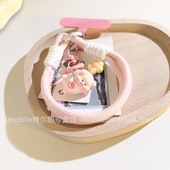 少女粉短款 手机壳挂绳耐用结实挂件可爱卡通小猪花朵吊坠挂件软妹ins包包相机钥匙扣挂饰品学生妹书包挂坠链