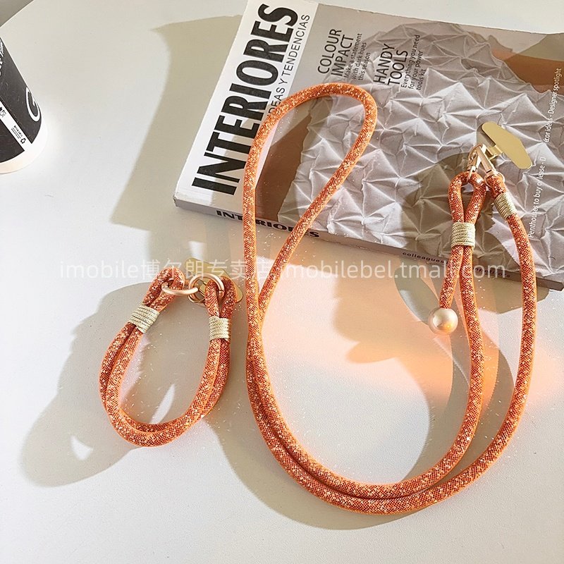 轻奢高级感橙色闪钻短绳手机挂件结实耐用多功能手机链户外防丢斜跨长绳钥匙扣通用ccd相机便携侧肩时尚女款,3C数码配件,手机挂件/手机链,淘宝优惠券,粉丝福利购,淘宝优惠卷