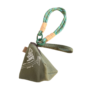 潮牌ins卡其色粽子铁塔零钱包手机挂件创意网红收纳袋手机壳挂件耐用编织带手腕带绿色帆船手机壳挂袋钥匙链