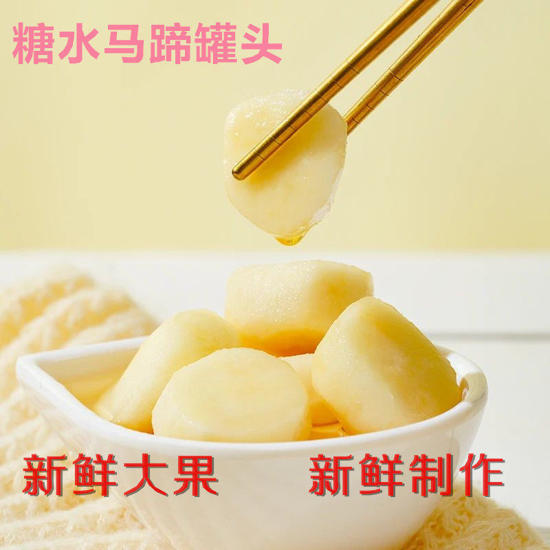 【批发】新鲜脆马蹄罐头去皮即食鲜荸荠罐头鲜果制作去皮马蹄商用
