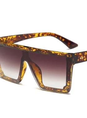 女士太阳镜同款潮欧美时尚新款眼镜男士墨镜复古连体风镜方形