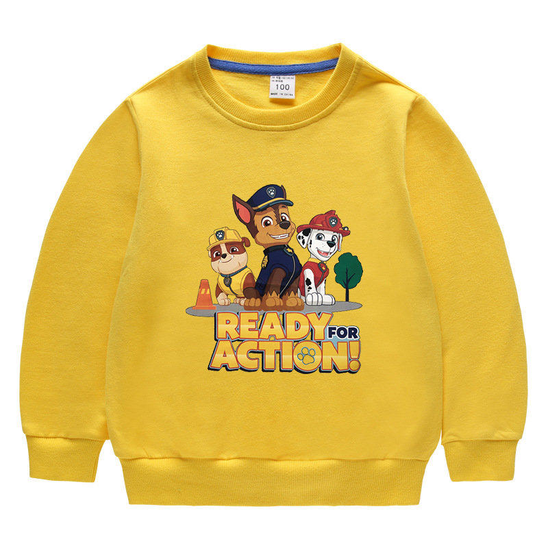 汪汪队衣服男童纯棉长袖卫衣2026春季男宝宝薄款上衣卡通儿童春装